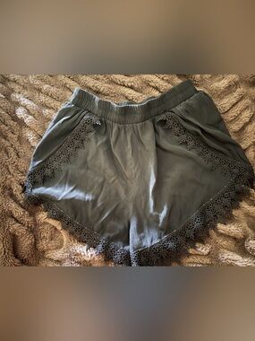Revolution High-Waist Lace-Trim Shorts - boho